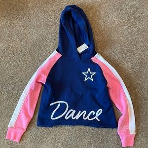 Justice Long Sleeve dance sweatshirt brand new size 6-7